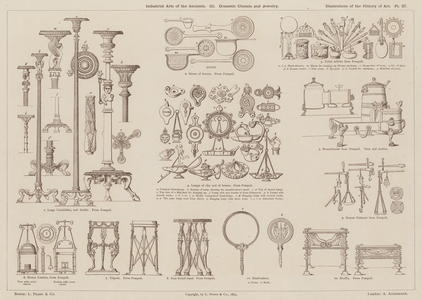 Industrial Arts of the Ancients, Domestic Utensils and Jewelry (engraving)