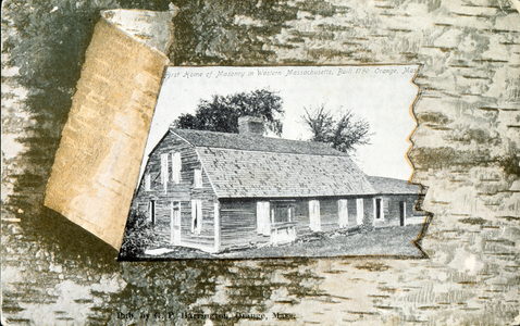 Postcard depicting the Masonic Temple in Orange, Massachusetts built 1750