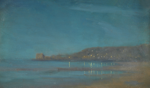 Twilight, Weston-super-Mare (oil on panel)