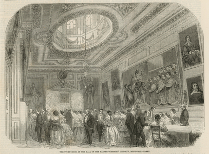 The court room at the hall of the Barber-Surgeons' Company, Monkwell Street, London (engraving)