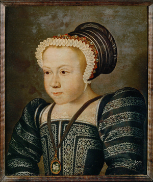 Portrait of a noble young girl (painting on oakwood)