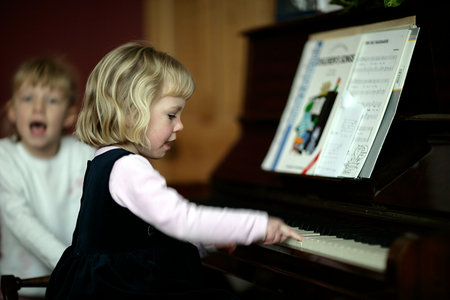 Children enjoying music by
