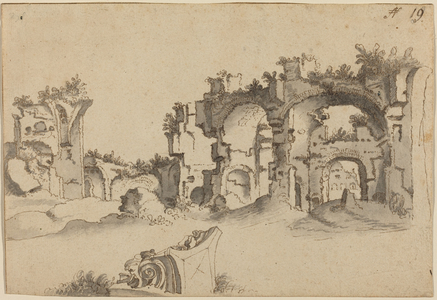 The Baths of Caracalla, Rome, 1584 (pen and ink drawing)