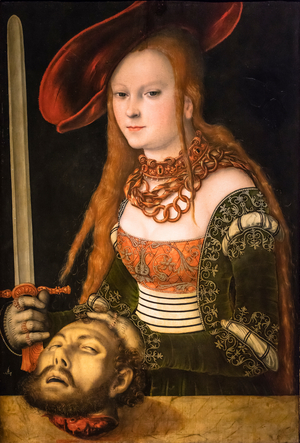 Judith with the head of Holofernes, ca. 1530 (Tempera and oil on wood (basswood))