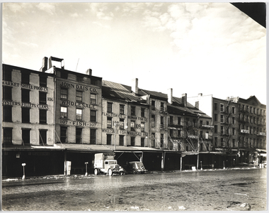 Fish Markets: South Street, Manhattan, New York, USA, 1935 (gelatin silver photo)