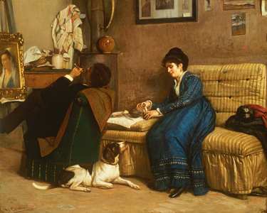 In the Studio (oil on canvas)