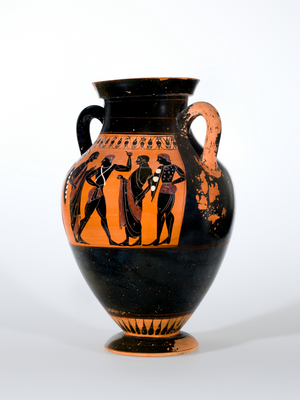 Black-Figure Amphora: Herakles and Busiris, c.540 BC (ceramic)