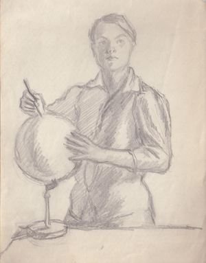 Geography Lesson, 1934 (pencil on paper)
