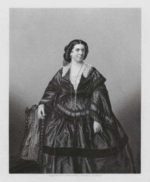 Anna Bishop, English opera singer (engraving)