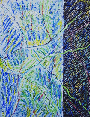 Olea, 4 (mixed media on cardboard)