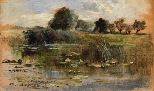 A Backwater (oil on panel)