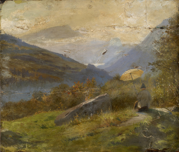 The Painter, c.1860 (oil on paper)