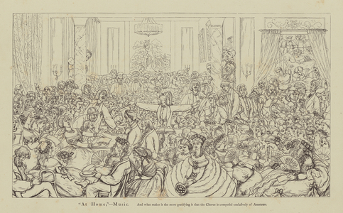 "At Home;" — Music (engraving)