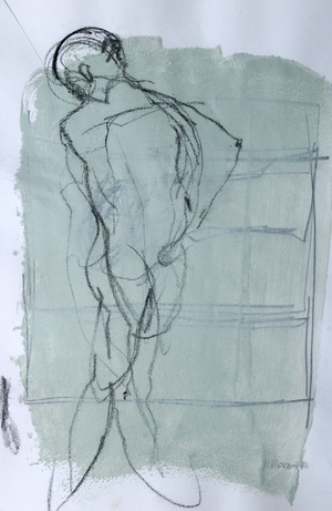 Sketchbook 46, 2025 (tempera paint, charcoal on paper)