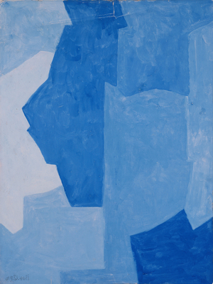 Composition - Bleu, 1962 (gouache on paper)