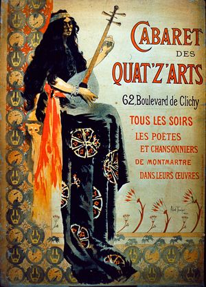 Cabaret des Quat'z'Arts, 1894 (colour litho)