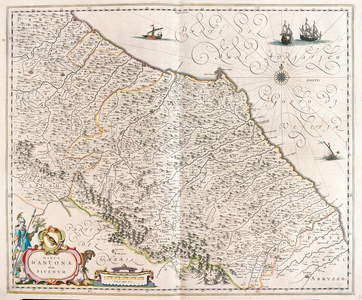Ancona, Marche, Italy, in 'Theatrum Orbis Terrarum, sive Atlas Novus' by Willem Blaeu, Amsterdam, 1645-50