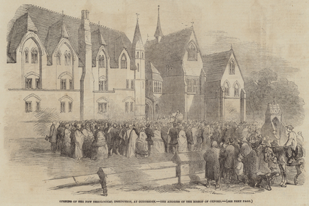 Opening of the New Theological Institution, at Cuddesden, the Address of the Bishop of Oxford (engraving)
