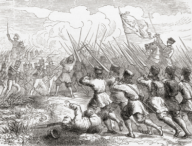 Polish peasant insurgents in the January Uprising of 1863, from Ward and Lock's Illustrated History of the World, pub. c.1882