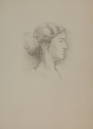 Lady Ulrica Duncombe, afterwards Baring, 1896 (pencil on paper)