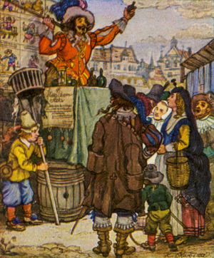 Quacksalber / Quack (colour litho)