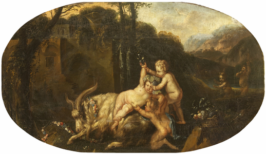 The Infant Bacchus, with an Infant Satyr, Putti and a Goat