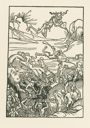 The eternal lamentation of the damned, 1490 (woodcut)