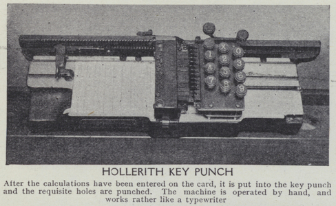 Hollerith key punch (b/w photo)