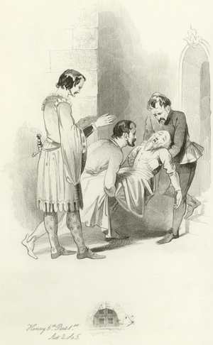 Act II, Sc. V from 'Henry VI' by William Shakespeare (etching)