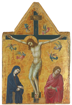 The Crucifixion with the Virgin, Saint John and Angels, c.1330-35 (tempera and gold on panel)