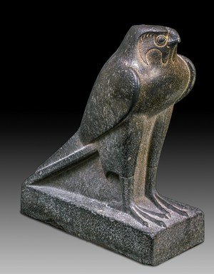 Horus, God Hawk, Granite, Site unknown, XXVI Dynasty (sculpture)