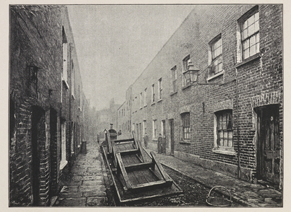A street in London (b/w photo)