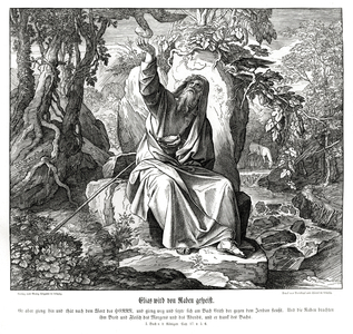 Elijah is fed by ravens, 1 Kings