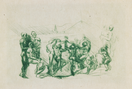 La Ronde, c.1883-84 (drypoint printed in green on japan paper) (detail of 883312)