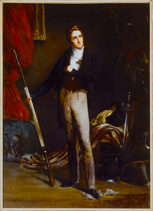Portrait of Jean-Georges Farcy (1800-1830), literary figure, killed on July 29, 1830, during the capture of the Tuileries, in 1830 (oil on canvas)