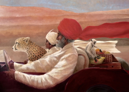 Monkey Picnic (acrylic on canvas)