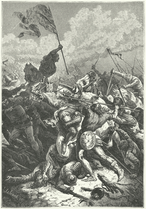 Battle of Bouvines, 1214 (engraving)