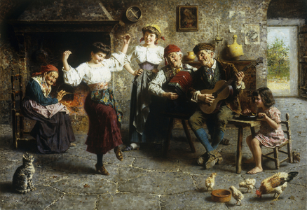 A Fine Step (oil on canvas)