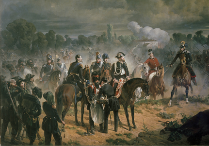 The Battle of Goito (oil on canvas)