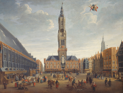 The Markt, Bruges, c.1691-1700 (oil on panel) 