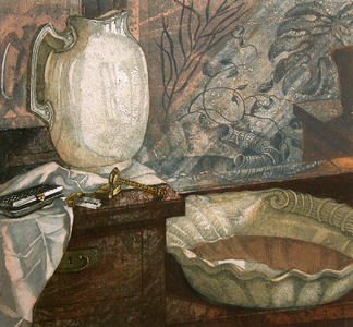 By the Mirror, 2003 (etching)