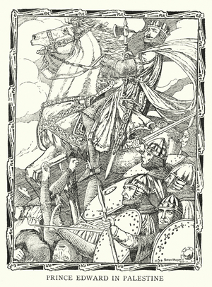 Prince Edward in Palestine (litho)