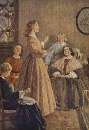 Illustration for Little Women by Louis M Alcott (colour litho)