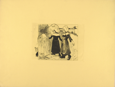 The Joys of Brittany, 1889, (Zincograph on canary yellow wove paper)