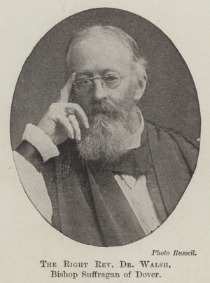 The Right Reverend Dr Walsh, Bishop Suffragan of Dover (b/w photo)