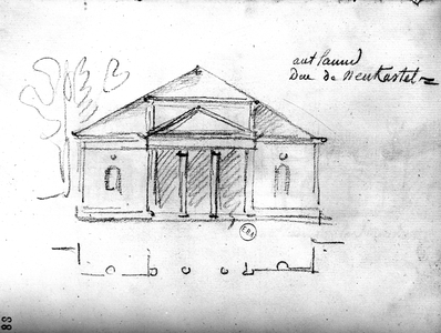 Architectural Sketch from 'Travels in England' , c.1766 (pencil on paper)