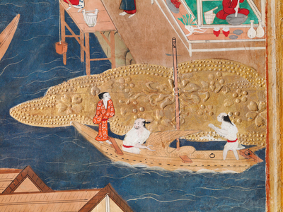 Osakazu Byobu - Japanese eight-panel folding screen (painting)