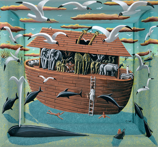 THE ARK, 2017 (tinted gesso on wood)