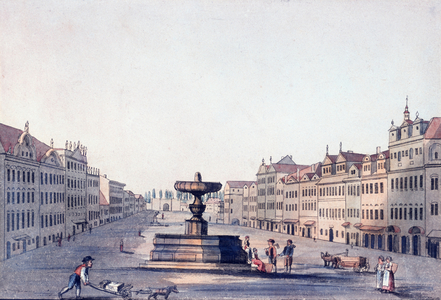 Horse Market, c.1810 (coloured engraving)