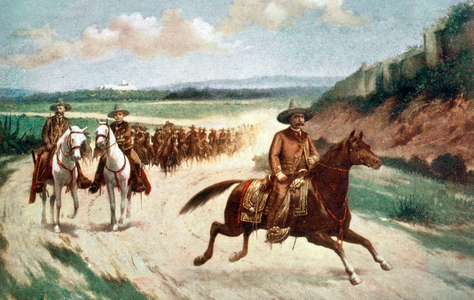 the 1st regiment of Rurales, a militarized police of several thousand, maintained order throughout the country, led by General Porfirio Diaz (he later became president of Mexico in 1877-1880 and in 1884-1911), c. the 1860's